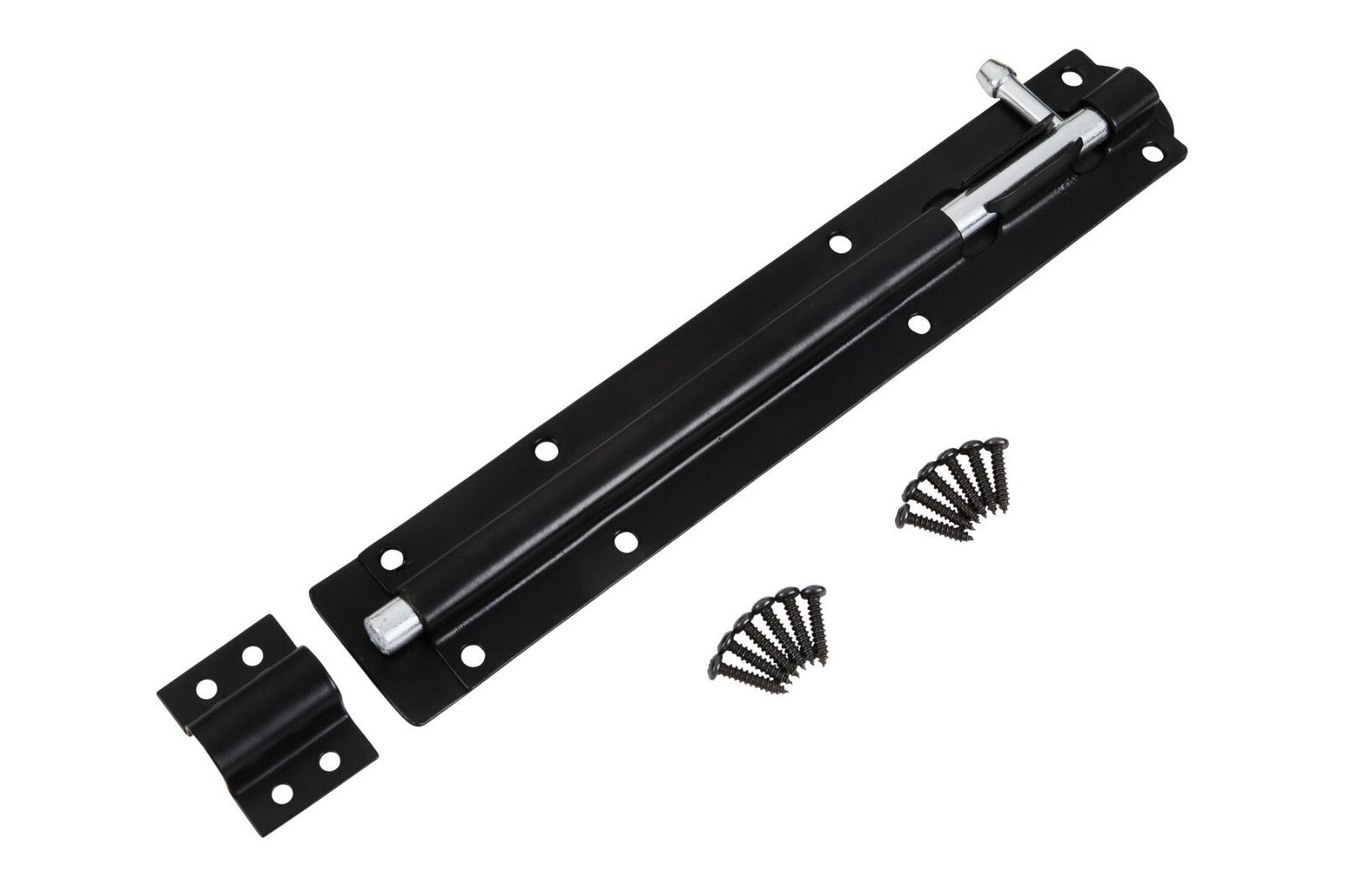 Blue Spot Tools Ironmongery 250mm Black Powder Coated Tower Bolt bsp78004