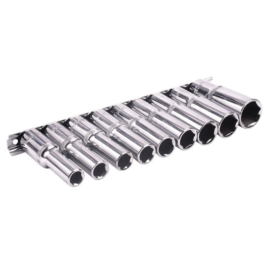 1/2" Drive Deep Socket Set Long Reach Metric Sockets 10-22mm 9pc 6 Point Hex