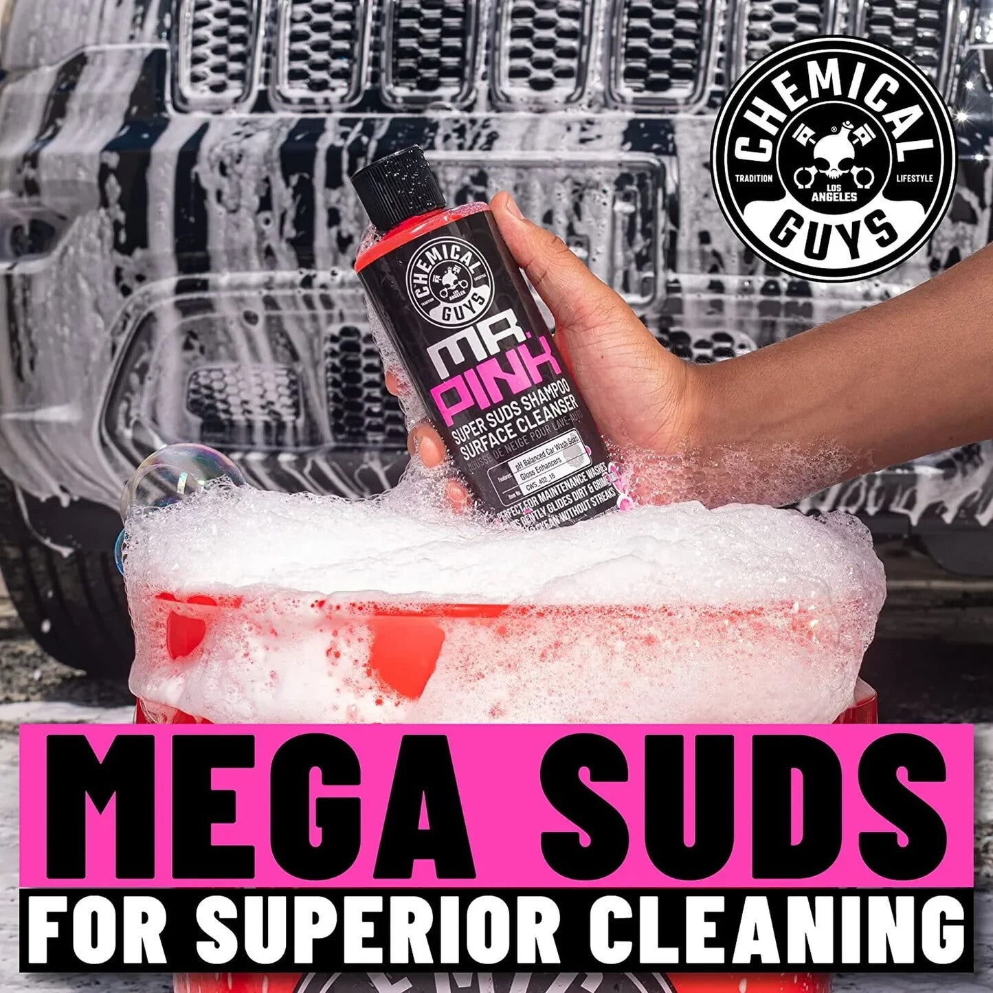 Chemical Guys Mr Pink Super Suds Shampoo - 473ml Superior Surface Cleanser