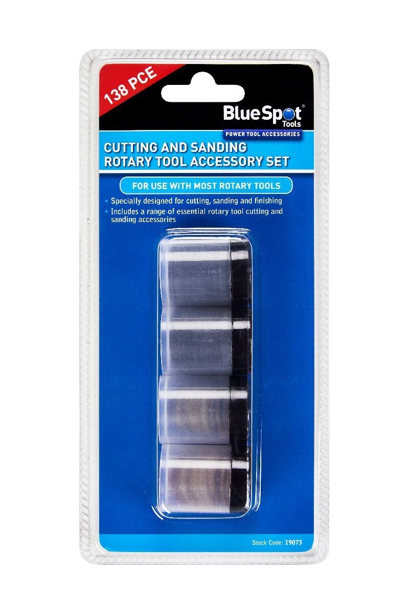 Blue Spot Tools 138 PCE Cutting and Sanding Rotary Tool Accessory Set bsp19073