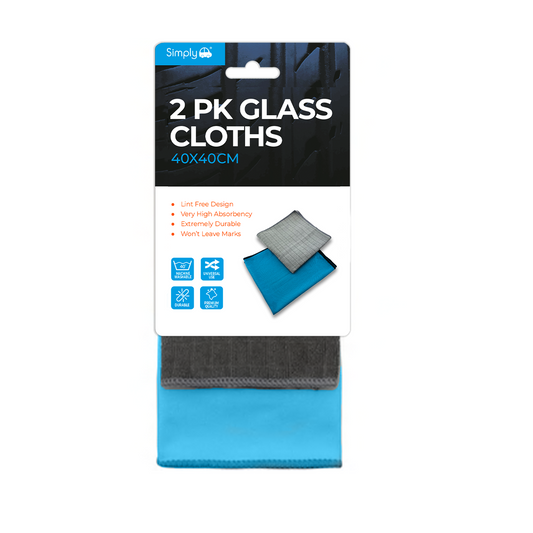 Simply 2 Piece Interior and Exterior Glass Cloths CLE025