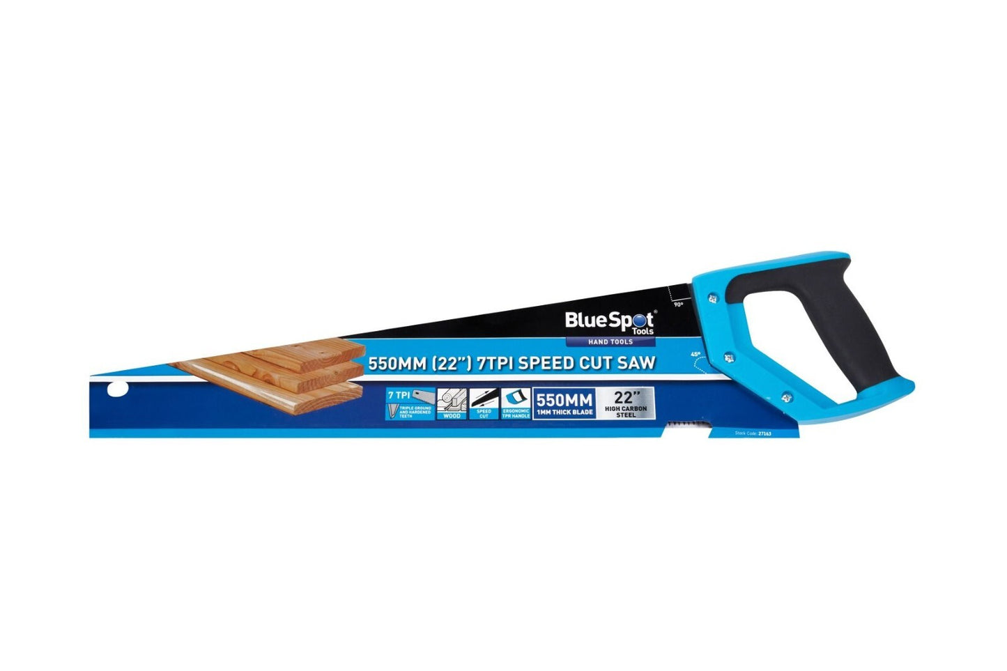 Blue Spot Tools - 500mm (22") Hardpoint Saw, 7TPI, High carbon Steel,