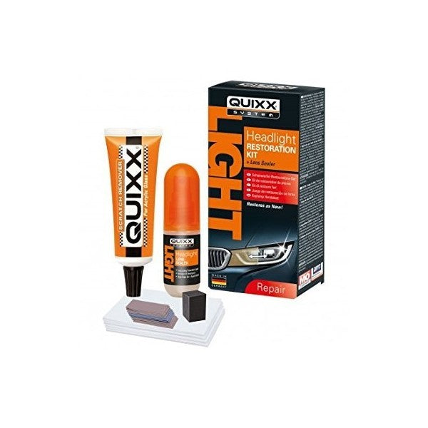 QUIXX Headlight Headlamp Restoration Plastic Cleaning Polish Restorer Kit #QHRK1