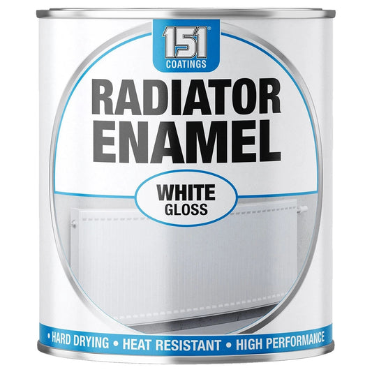 151 Radiator Enamel White Gloss Paint 300ml Fast Drying High Performancer