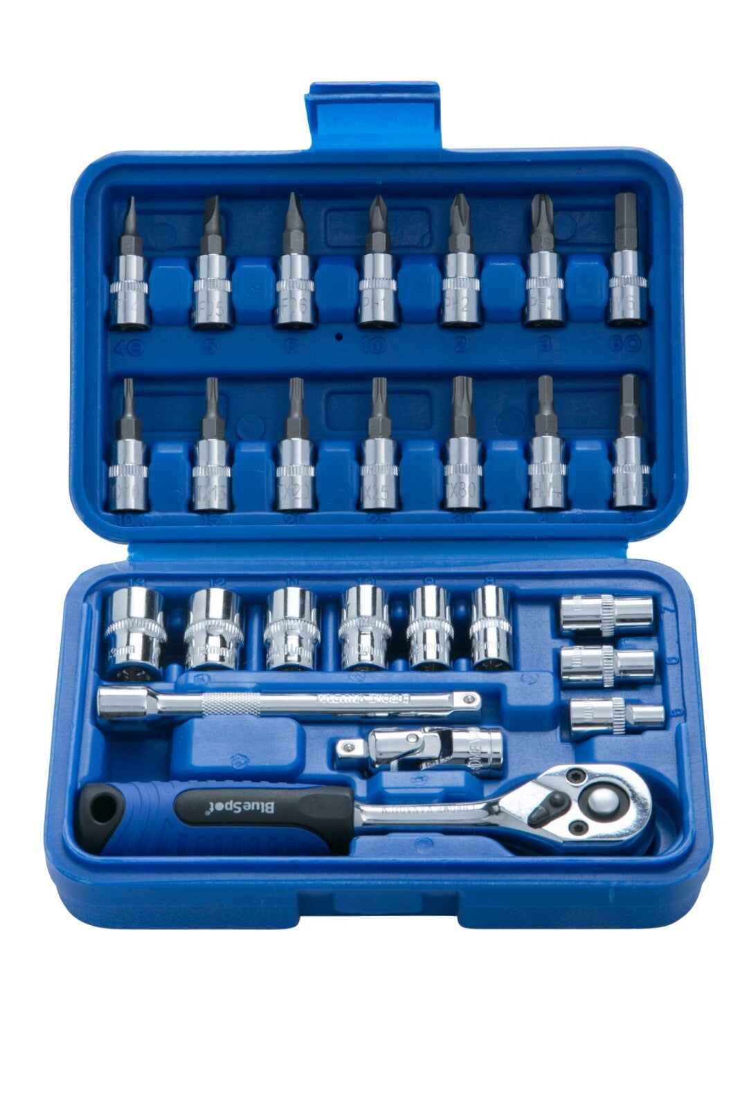 26 Pc Screwdriver Socket Set Ratchet Bit Torx Philips Hex Screw 1/4 Drive 01525
