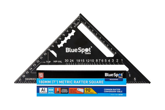 BlueSpot 7" Square Aluminium  Rafter Tri-square Mitre Saw Guide 150mm bsp25704