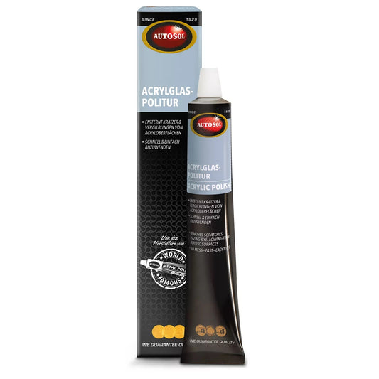 Autosol Acrylic Polish 75ml Tube, Removes Scratches, Hazing & Yellowing