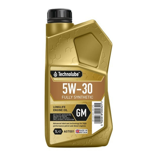 Technolube 5W30 AGT001 GM LongLife Fully Synthetic Oil - 1 Litre Vauxhall