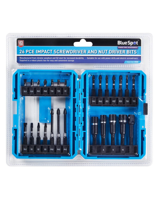 26pc Adaptor Impact Bit Holder Socket Set Drill Nut Driver Screwdriver 14125
