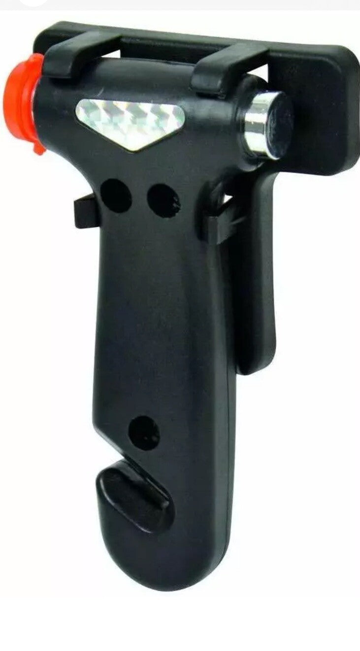 Carpoint - Emergency Escape hammer - Double cup - With Seatbelt Knife