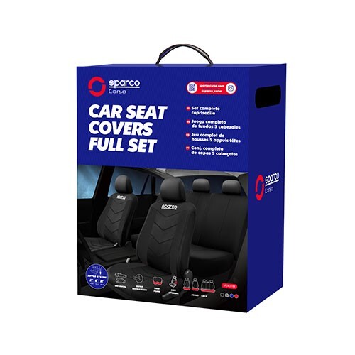 Sparco Seat Cover Set Black/ Black SPS431BK