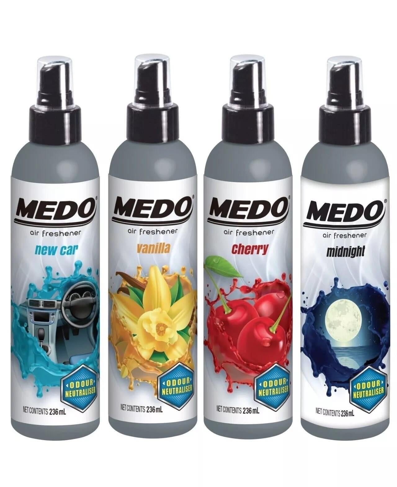 Medo Pump Sprays Odour Neutraliser Car and Home Air Freshener Build a Bundle