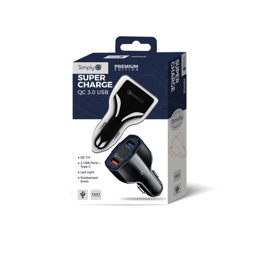 SIMPLY POWER SUPER CHARGE USB 1*QC3.0 AND 3*3.1AMP SUSB05