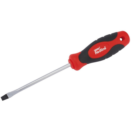 DRAPER REDLINE PLAIN SLOT SOFT GRIP SCREWDRIVER, 5 X 100MM STOCK NO: 68009