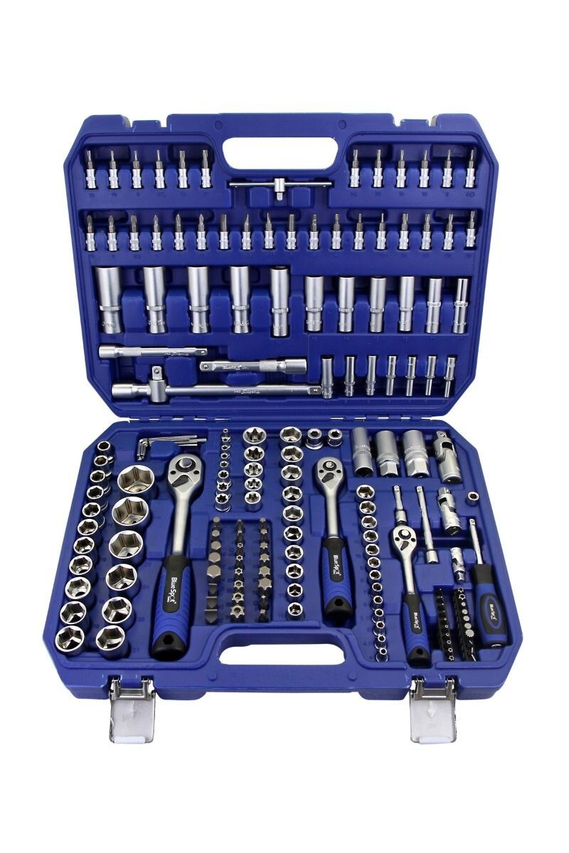 BLUE SPOT TOOLS 171 PCE METRIC 1/4", 3/8" & 1/2" SOCKET SET 4mm to 32mm 01581