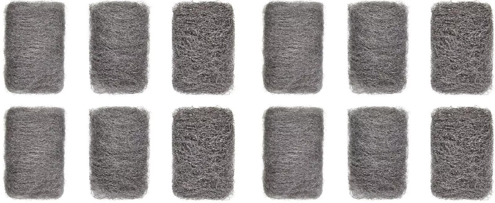 12Pce Multi Grade Wire Wool Fine Medium Coarse 4 of Each Cleaning Polishing