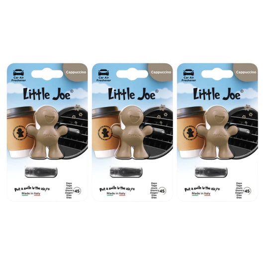 3x Little Joe Scents 3D Gel Vent Clip Car Air Freshener Freshner - Cappuccino