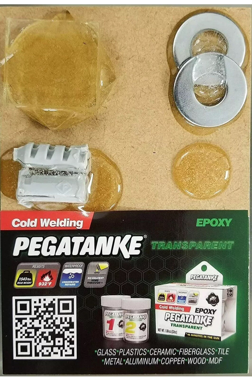 Pegatanke CLEAR Professional Cold Weld 2 Part Super Strong Epoxy Resin Glue