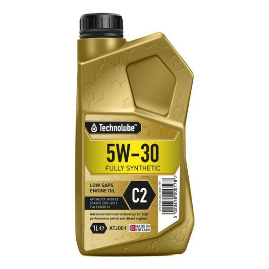Technolube ATJ001 5W30 C2 Fully Synthetic Engine Oil - 1 Litre Citroen Peugeot 