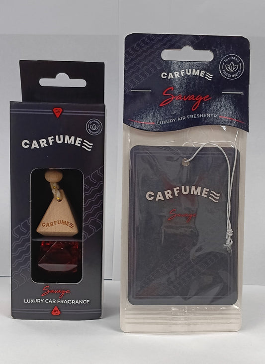 carfume savage twinpack savage diffuser & savage 2d carded