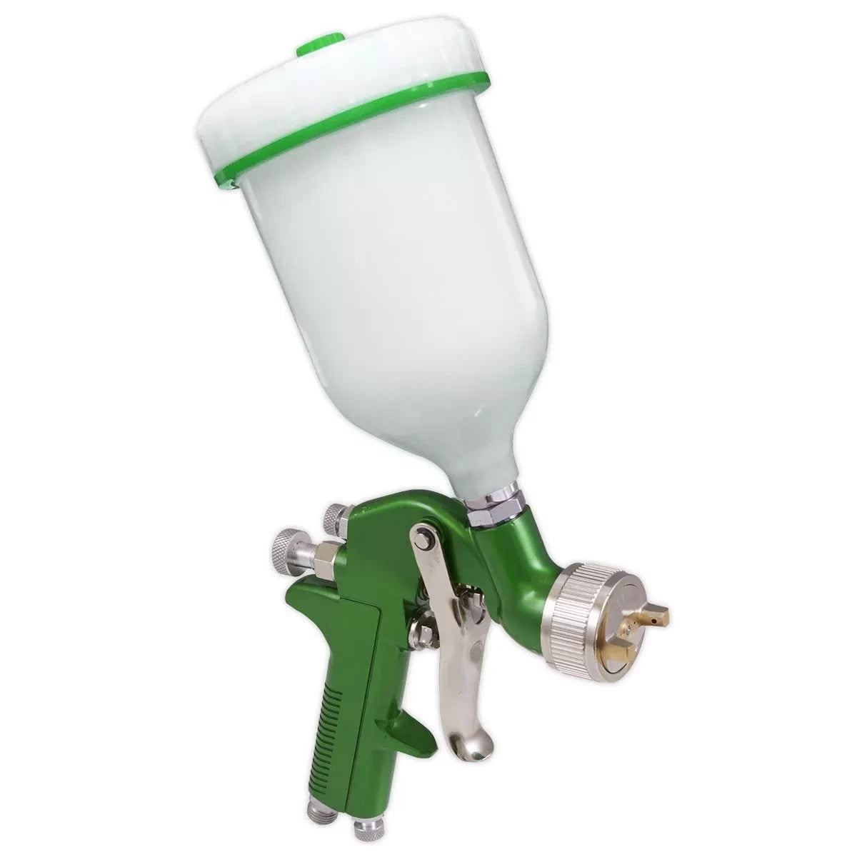 Sealey Green Gravity Feed Spray Gun 1.7mm Set-Up Automotive Car Refinishing