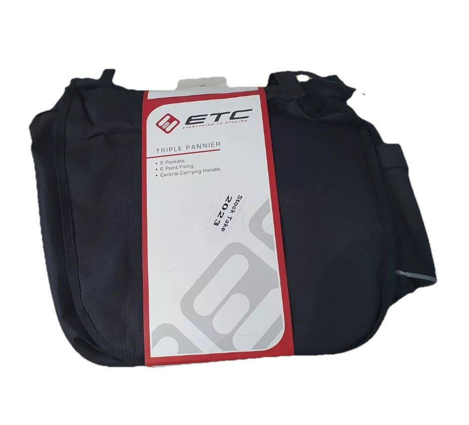 Triple Pannier Bag 18L ETC Bike Bicycle touring Hybrid Camping Tour Trekking