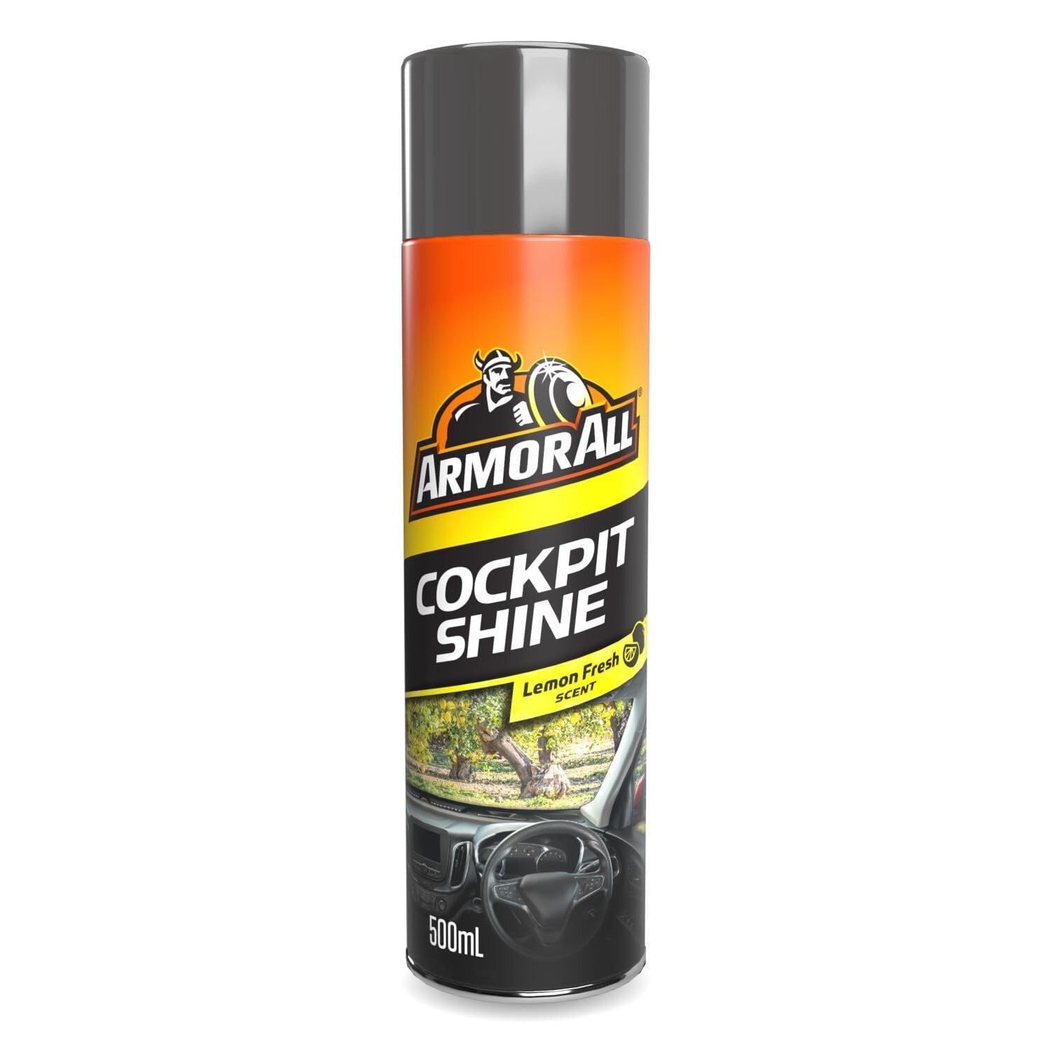 LEMON COCKPIT SHINE SPRAY CAN CAR VAN DASHBOARD INTERIOR CLEANER 500ml