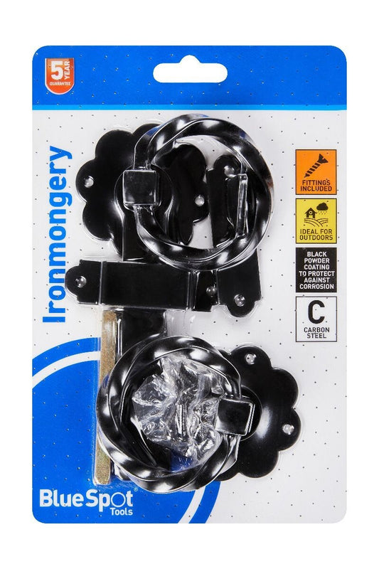 Blue Spot Tools 152mm Black Powder Coated Twisted Ring Latch bsp78019