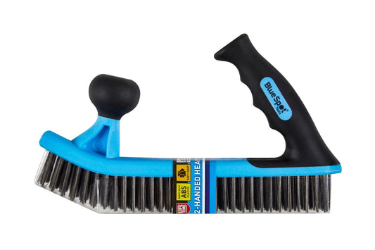Bluespot Tools 22512 2-Handed Heavy Duty Wire Brush Carbon Steel Soft Grip Ergo
