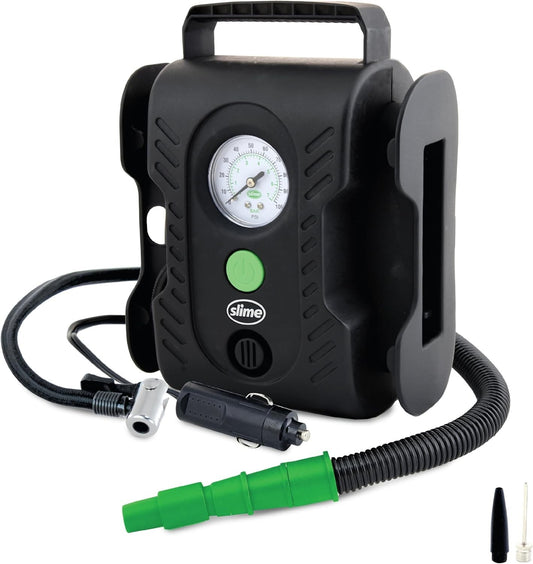 Slime Tyre Inflator Pump Multi-Purpose Ideal for Tyres, Mattresses & Inflatables