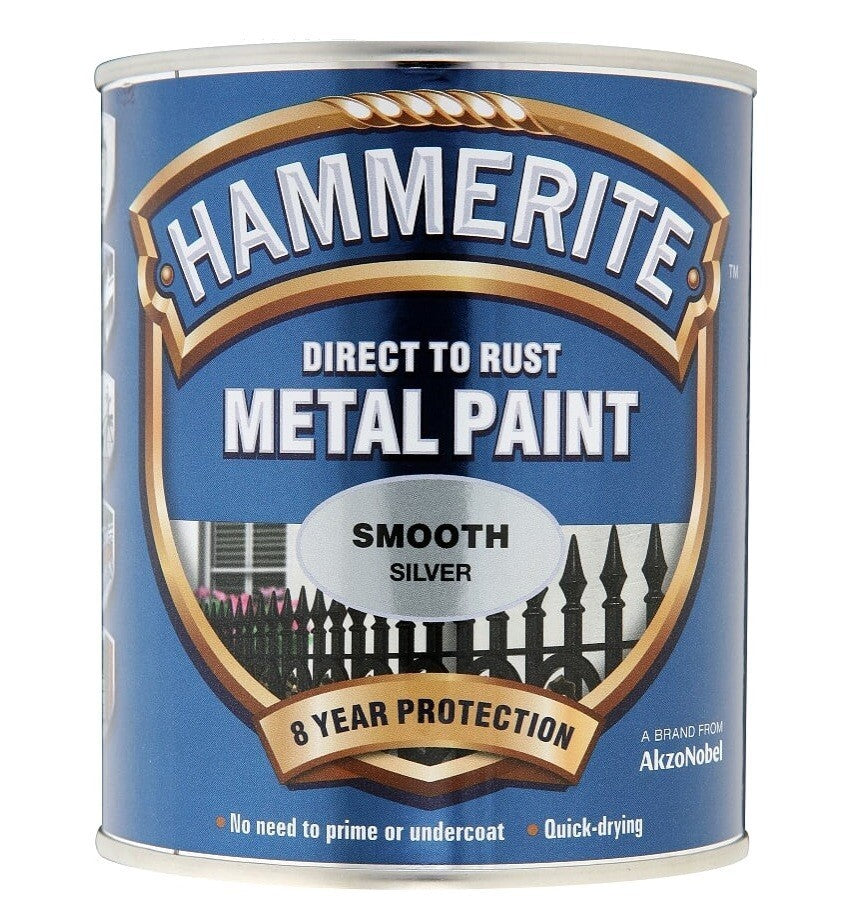 Hammerite - Smooth Direct To Rust Metal Paint - All Colours -5 Year Protection