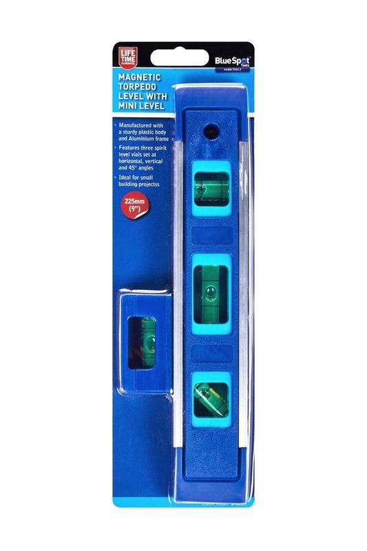 Blue Spot Torpedo Level Magnetic 225mm 34226