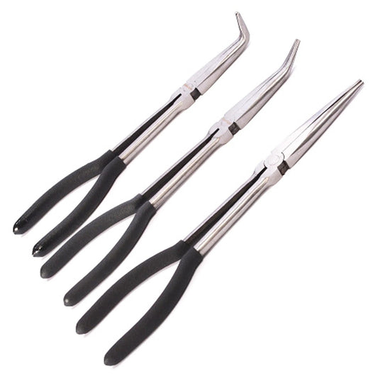 Bluespot 3 PCE Long Reach Plier Set Drop Forged With Polished Heads 280mm (11")