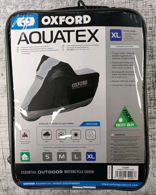 Oxford Aquatex Waterproof All Weather Motorcycle Bike Scooter Cover XL CV206