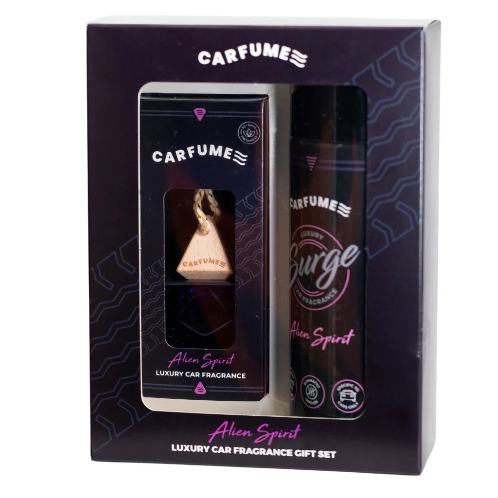 Limited Edition Carfume Alien Spiri Gift Set, Car Air Freshener Diffuser & Spray