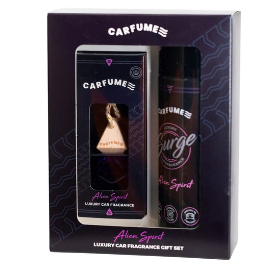Limited Edition Carfume Alien Spiri Gift Set, Car Air Freshener Diffuser & Spray