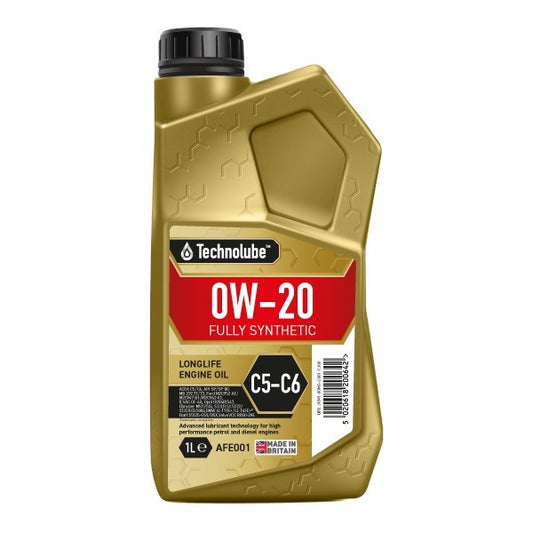 Technolube Fully Synthetic 0W-20 C5/C6 1ltr for Petrol and Diesel Engines AFE001