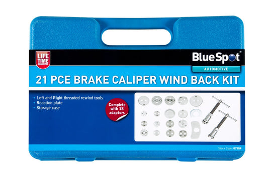 Blue Spot 07904 Wind Back Brake Caliper Kit - 21 Pieces 07904