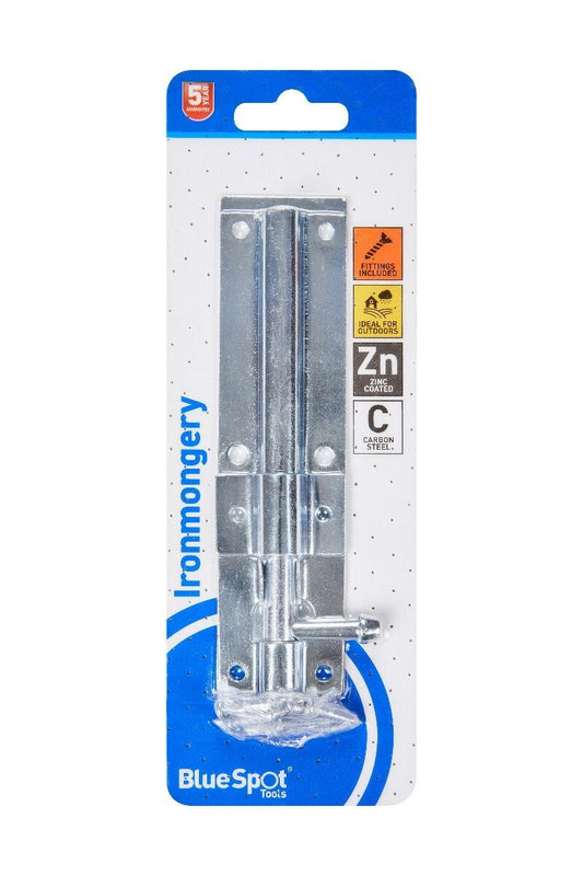 Blue Spot Tools 152mm Zinc Plated Tower Bolt bsp78007