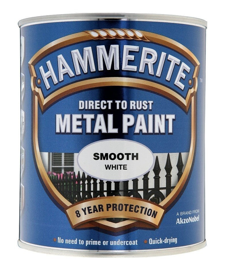 Hammerite - Smooth Direct To Rust Metal Paint - All Colours -5 Year Protection