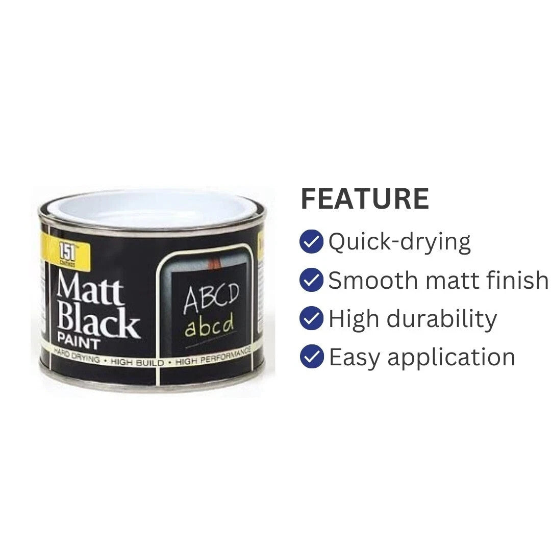 151 Coatings High Performance Matt Black, Chalk Board Paint 180ML