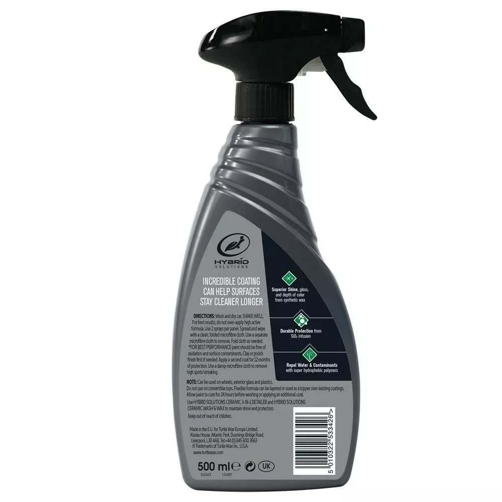 Turtle Wax 53342 Hybrid Solutions Ceramic Spray Wax Shine & Protect 500ml