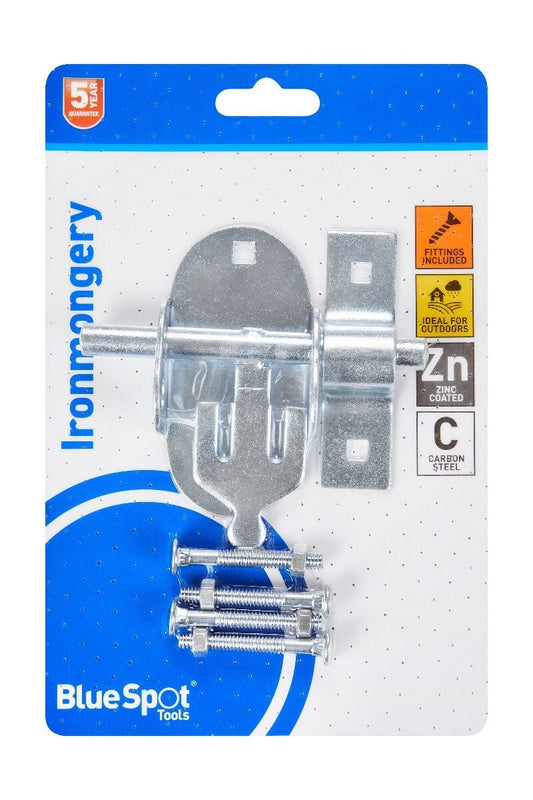 Blue Spot Tools Ironmongery 100mm Zinc Plated Oval Pad Bolt bsp78074