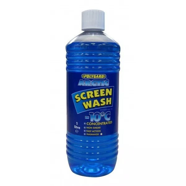 2x 1Litre Polygard Arctic 2L Windscreen Scented  Screen Wash -20C Concentrate 2L