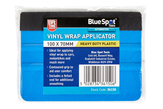 BlueSpot Vinyl Wrap Applicator 70 x 100mm Felt Edge Sign Car Wrap Tool BSP36150