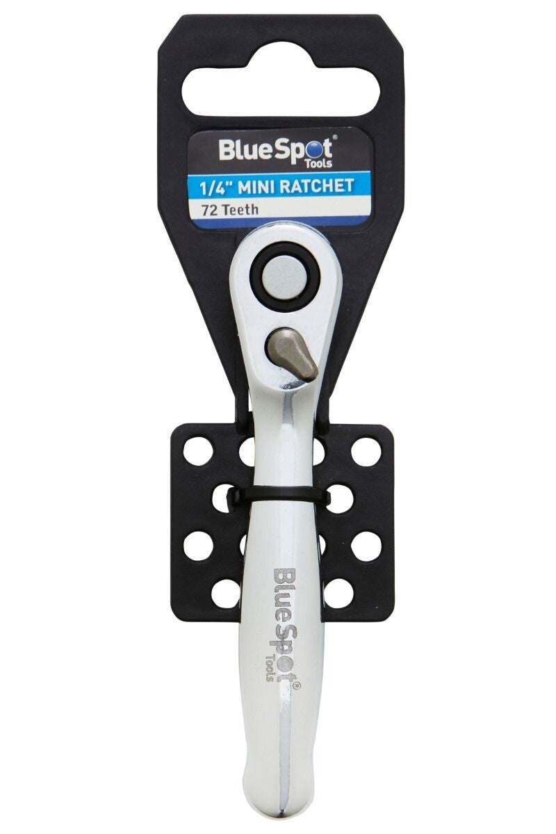 BlueSpot 1/4" Drive Mini Ratchet Quick Release 72 Teeth 02028