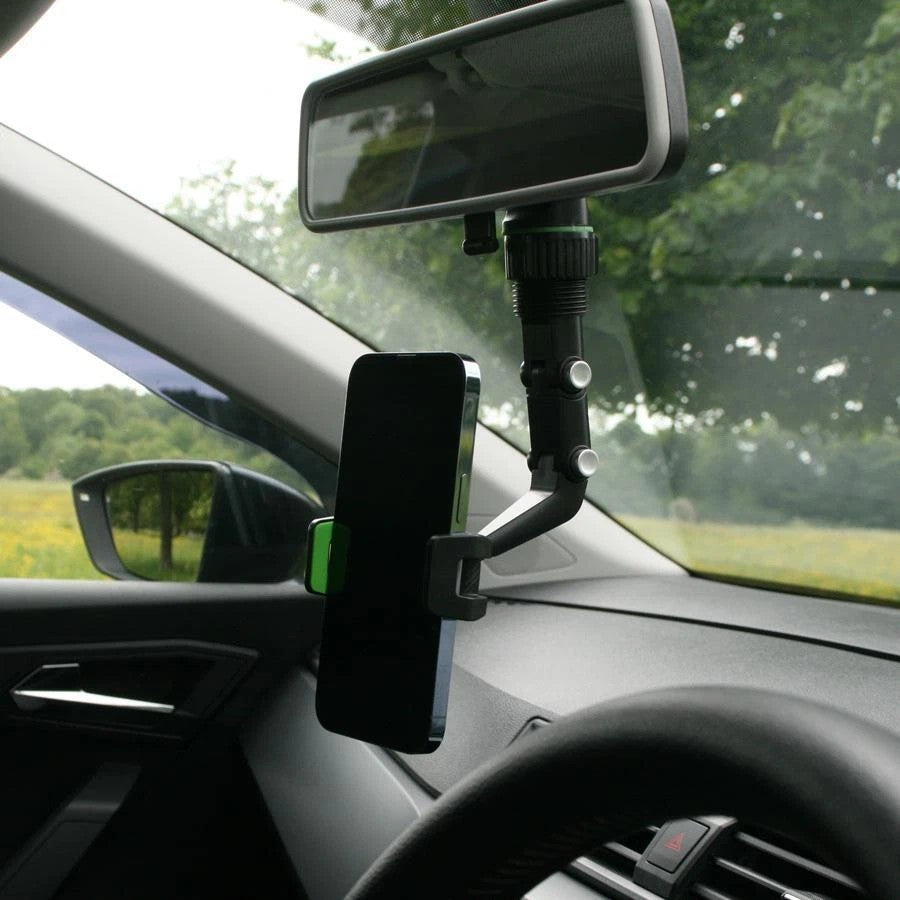 Sakura Rear View Mirror Phone Holder Adjustable 360 Rotatable Universal Clamp