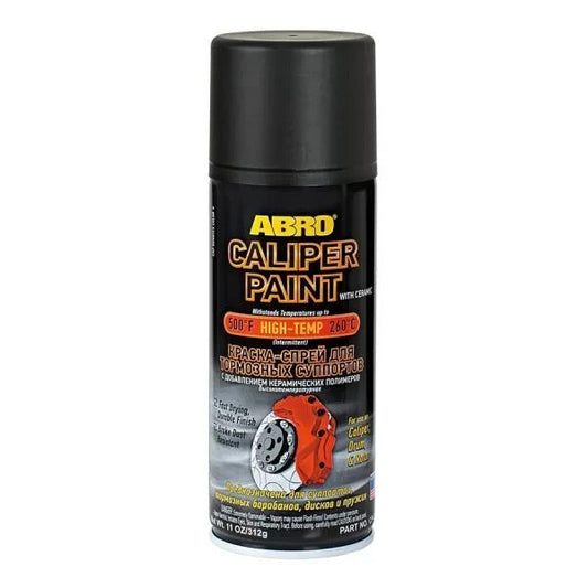 ABRO BLACK BRAKE CALIPER SPRAY PAINT GLOSS AEROSOL TOUGH RESISTANT FINISH 400ml