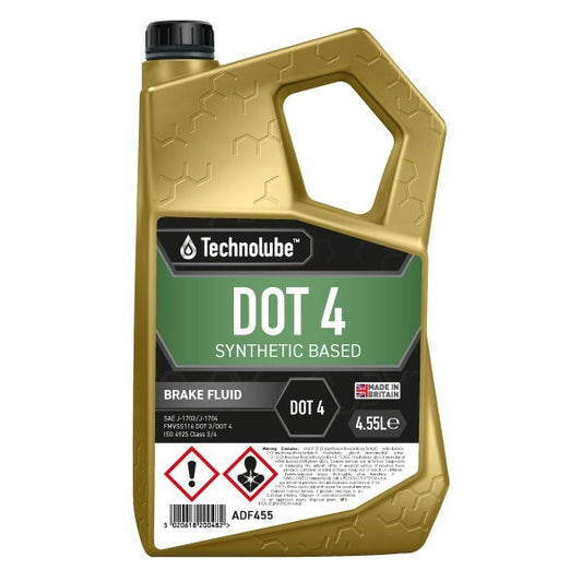Technolube Dot 4  Synthetic Brake Fluid Ideal for ABS Systems 5L ADF455 5 Litre