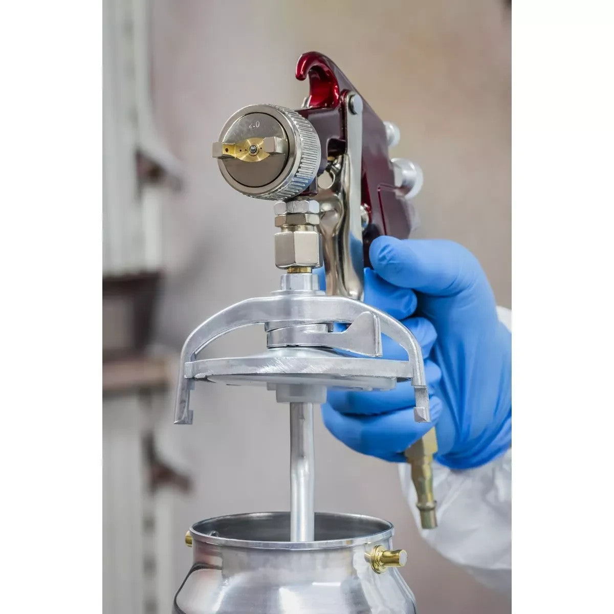 Sealey Green Gravity Feed Spray Gun 1.7mm Set-Up Automotive Car Refinishing